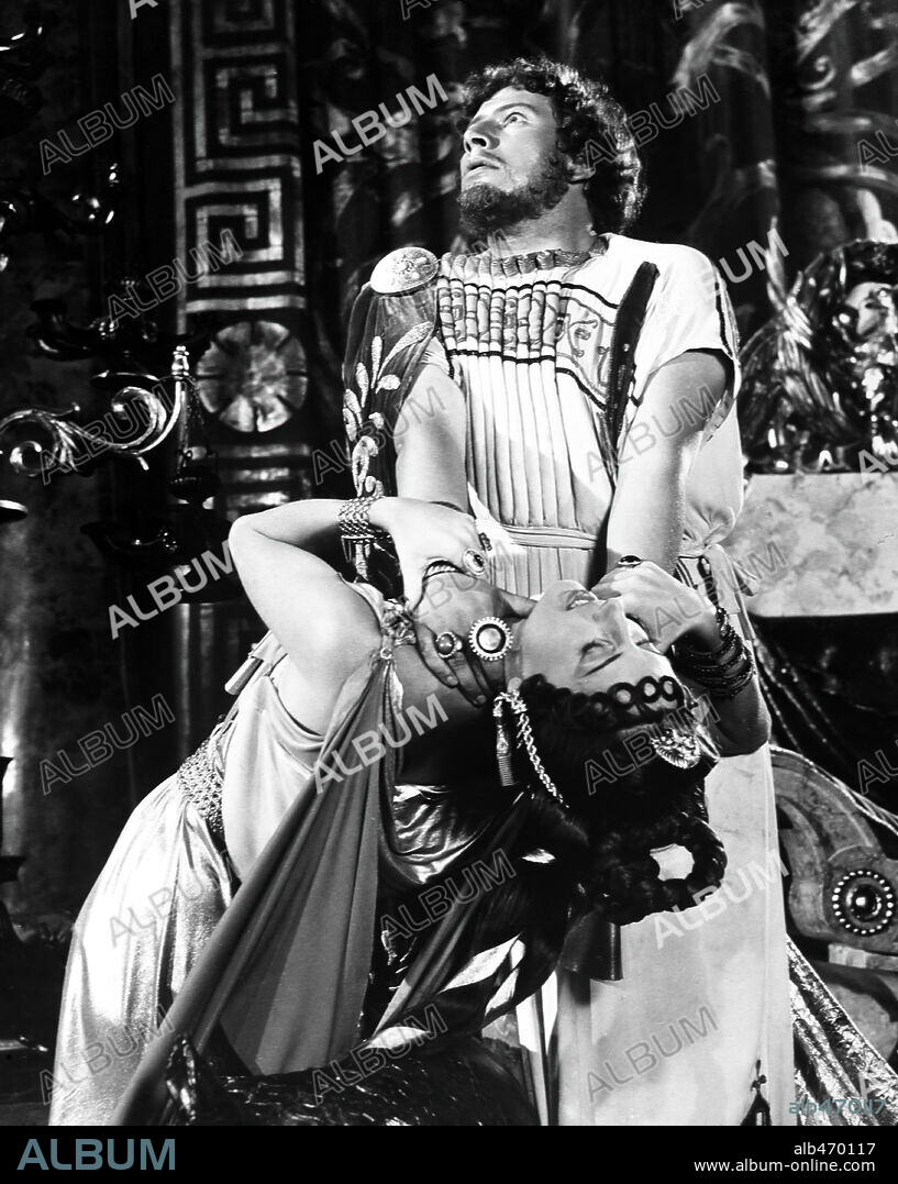 Claudio Druso Nerón, PATRICIA LAFFAN und Sir Peter Ustinov. PATRICIA LAFFAN und PETER USTINOV in QUO VADIS, 1951, unter der Regie von MERVYN LEROY. Copyright M.G.M.