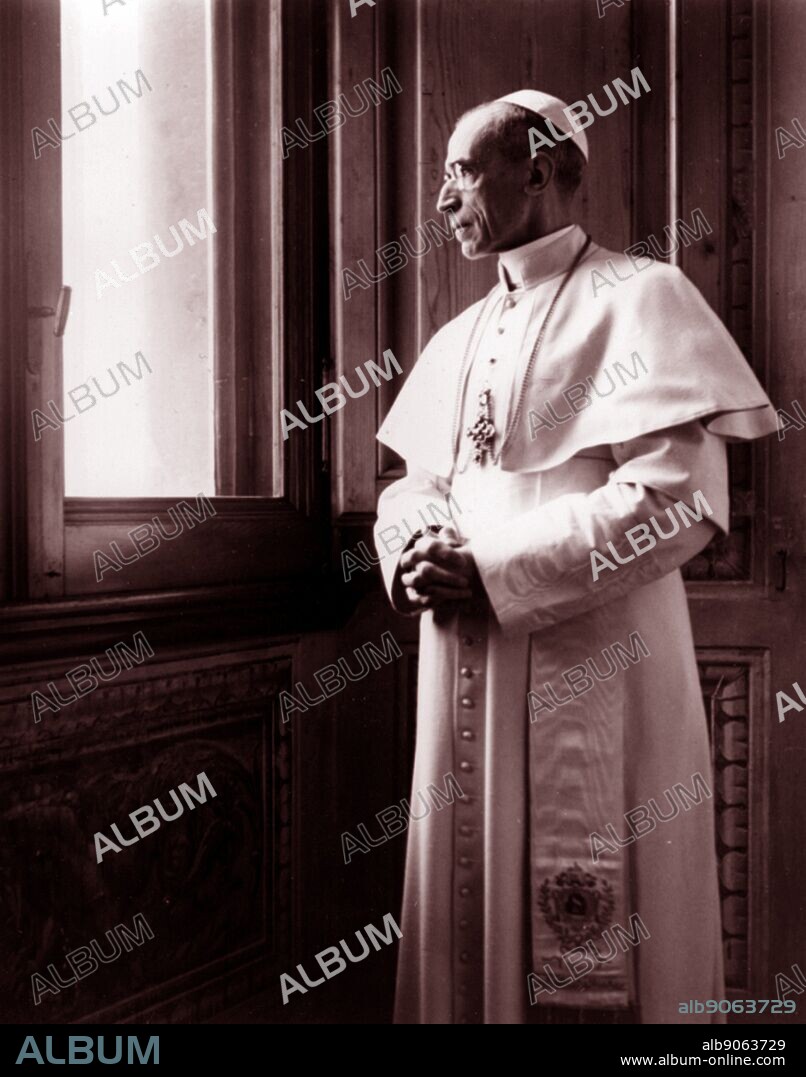 Pope Pius XII, born Eugenio Maria Giuseppe Giovanni Pacelli (March 1876 9 October 1958), reigned from 2 March 1939 to his death in 1958. Before his election to the papacy, Pacelli served as secretary of the Department of Extraordinary Ecclesiastical Affairs, papal nuncio to Germany (19171929), and Cardinal Secretary of State.