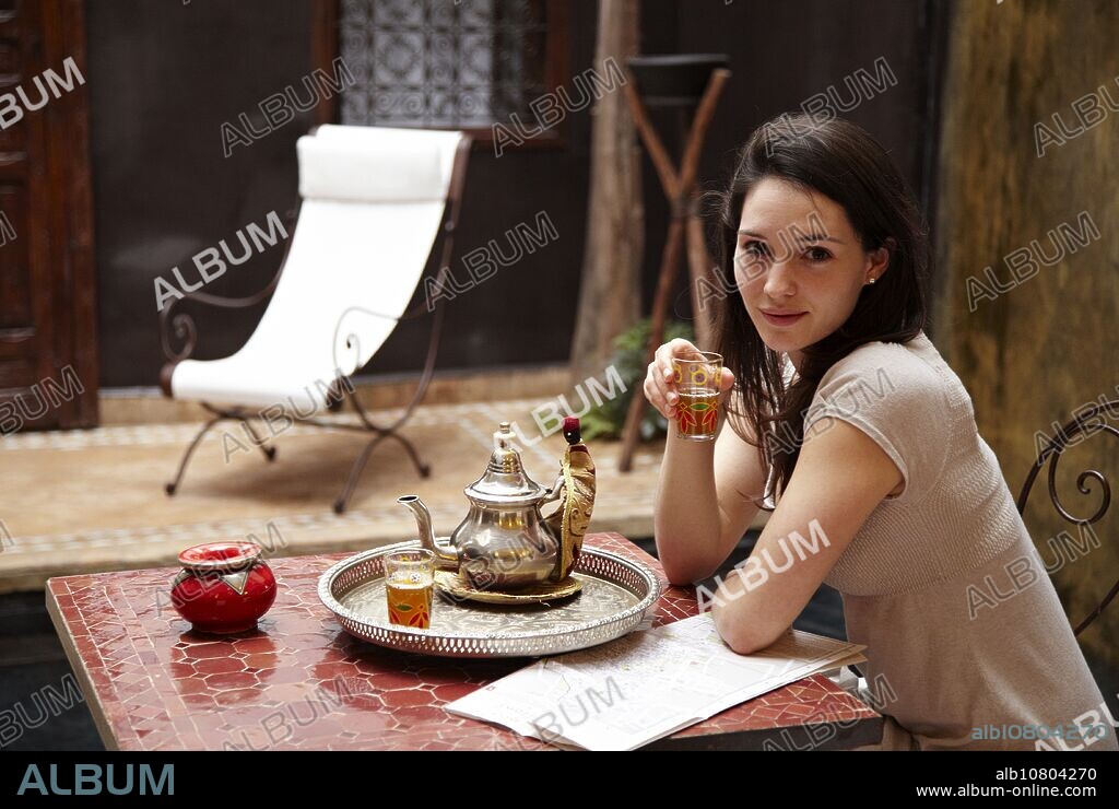 Te, Riad Amin, Medina de Marrakech, Marruecos.