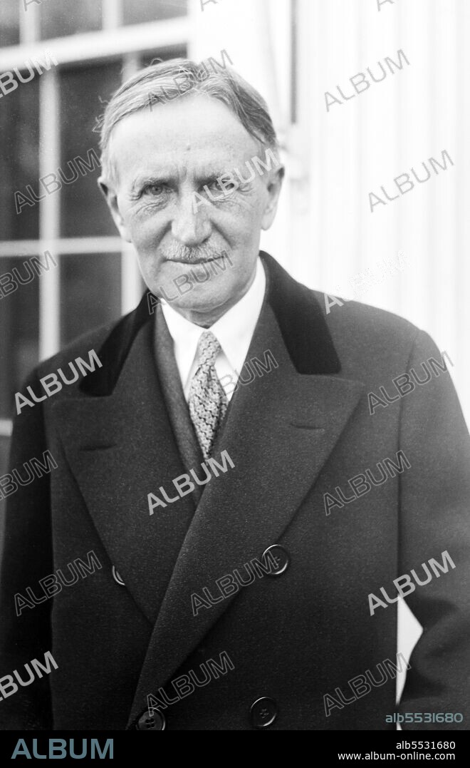 Henry Lewis Stimson (September 21, 1867 – October 20, 1950) was an American statesman, lawyer and Republican Party politician and spokesman on foreign policy. He served as Secretary of War (1911–1913) under Republican William Howard Taft, and as Governor-General of the Philippines (1927–1929). As Secretary of State (1929–1933) under Republican President Herbert Hoover, he articulated the Stimson Doctrine which announced American opposition to Japanese expansion in Asia. He again served as Secretary of War (1940–1945) under Democrat Franklin D. Roosevelt, and was a leading hawk calling for war against Germany. During World War II he took charge of raising and training 13 million soldiers and airmen, supervised the spending of a third of the nation's GDP on the Army and the Air Forces, helped formulate military strategy, and took personal control of building and using the atomic bomb.