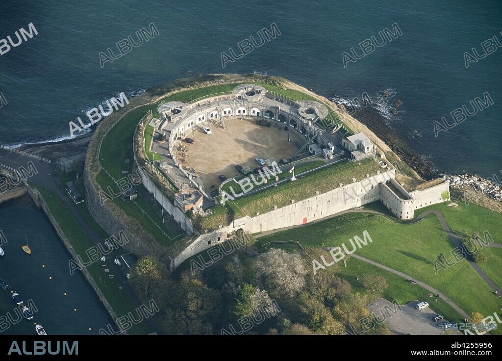 Nothe Fort, former coastal battery and now museum, Weymouth, Dorset, 2014. The coastal defence battery was built by the Royal Engineers between 1860 and 1872 to protect the harbours of Weymouth and Portland from attack. It was abandoned in 1956.