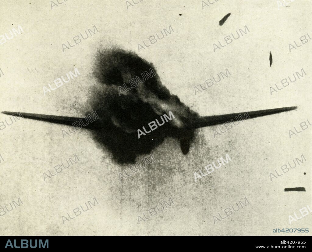 'The Moment of Victory: A Heinkel III About To Go In', 1939-1940, (1941). From Fighter Pilot - A Personal Record of the Campaign in France. September 8th, 1939, to June 13th, 1940. [B. T. Batsford Ltd., London, 1941].