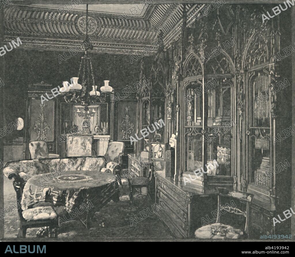 'Buckingham Palace: The Prince Consort's Music-Room', 1886. Interior of the royal residence in London - room in the Gothic style used by Prince Albert. From The Magazine of Art. [Cassell & Company, London, 1886].