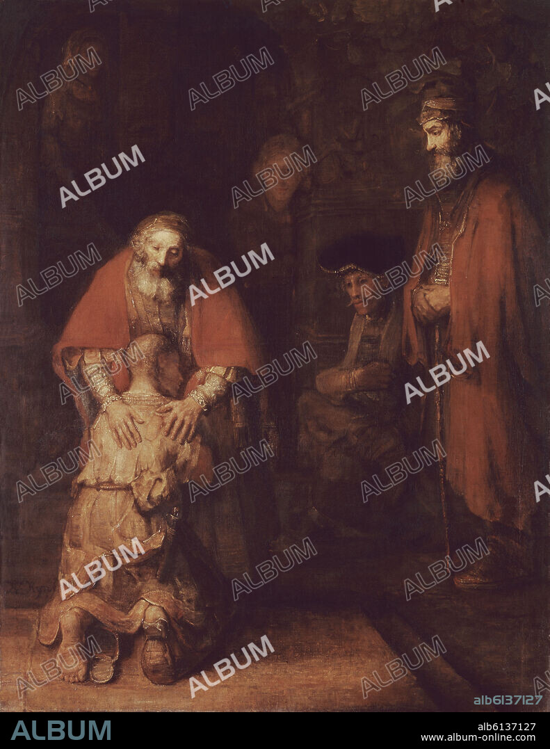 REMBRANDT HARMENSZOON VAN RIJN. EL REGRESO DEL HIJO PRODIGO - PARABOLA - SIGLO XVII - BARROCO HOLANDES.