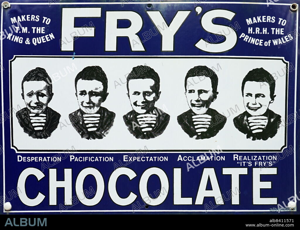 Advertisement for Fry's Chocolate.J. S. Fry & Sons, Ltd. better known as Fry's, was a British chocolate company owned by Joseph Storrs Fry and his family. Beginning in Bristol in the 18th century, becoming J. S. Fry & Sons in 1822. In 1847, Fry's produced the first solid chocolate bar.