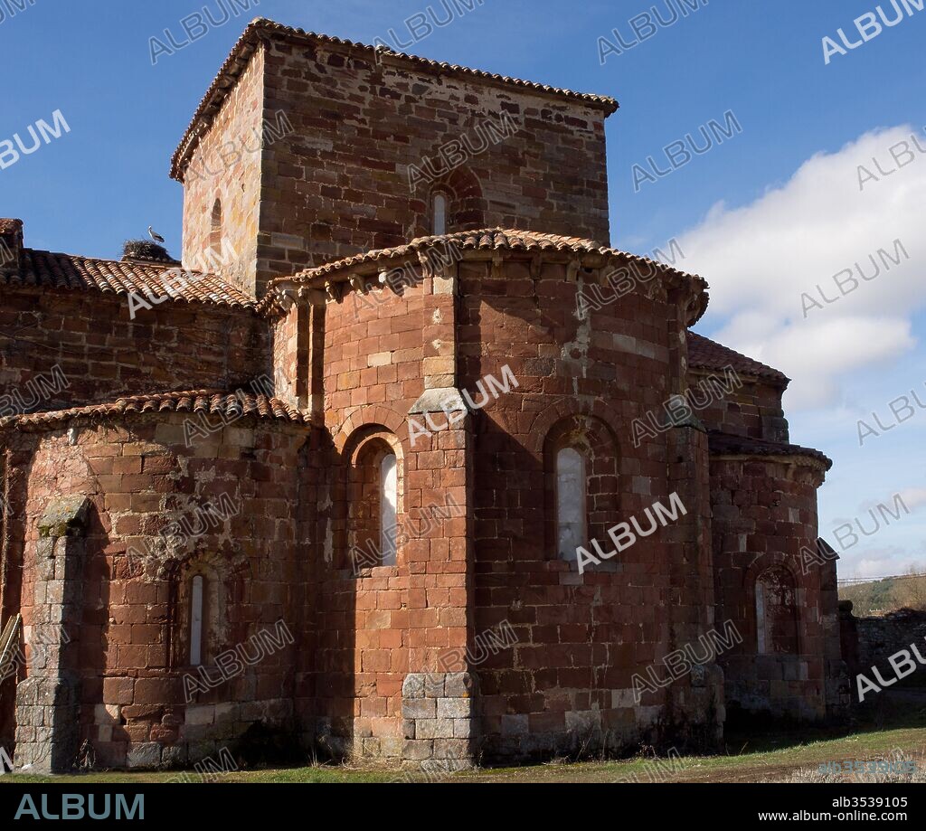 Ábside de la iglesia de Santa María de Mave, Siglo XII, Santa María de Mave, Palencia, Castilla y León, España.