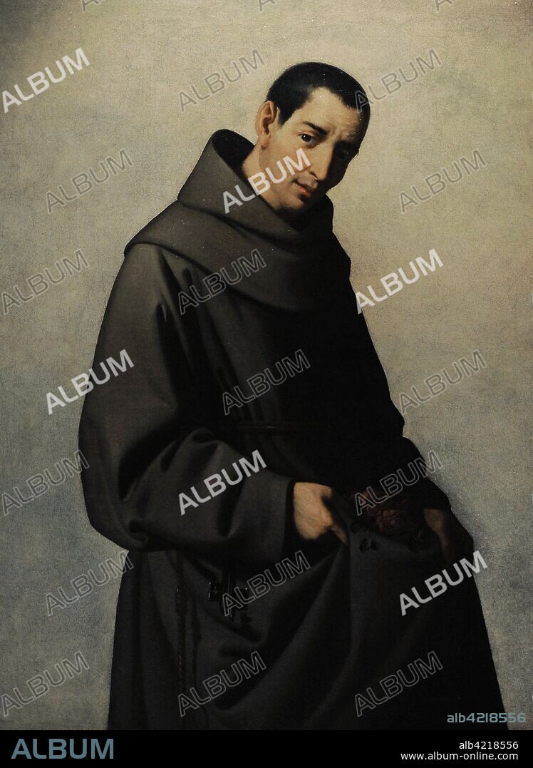 San Diego de Alcalá (1400-1463). Fraile franciscano español. Retrato por Francisco de Zurbarán (1598-1664), 1651-1653. Museo Lázaro Galdiano. Madrid. España.