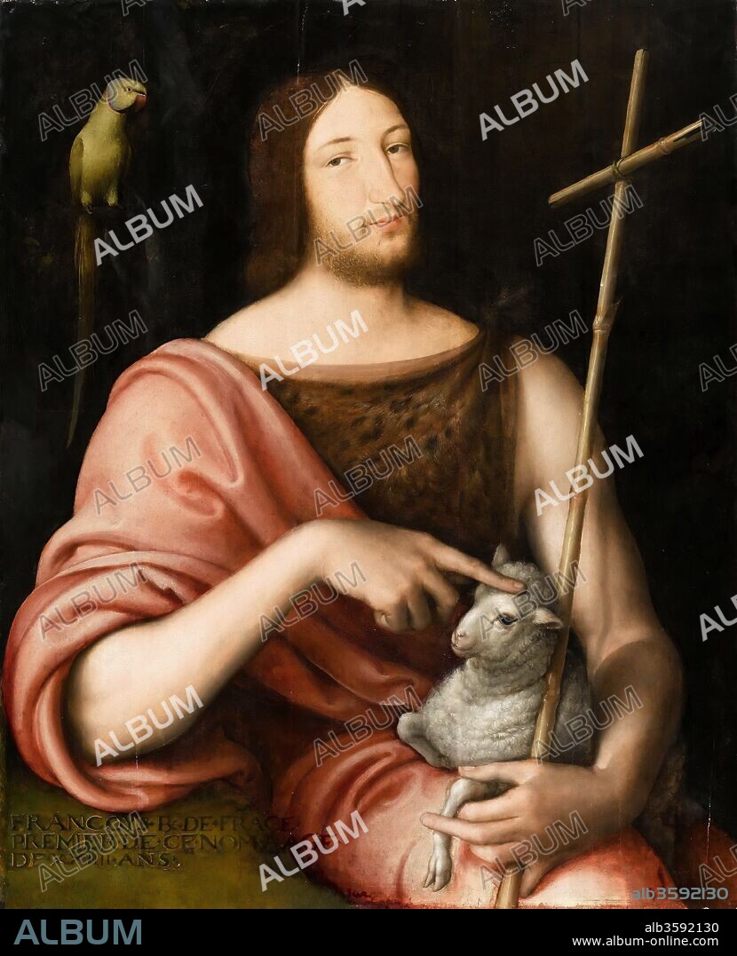 JEAN CLOUET. Portrait of Francis I (1494-1547), King of France, as Saint John the Baptist.