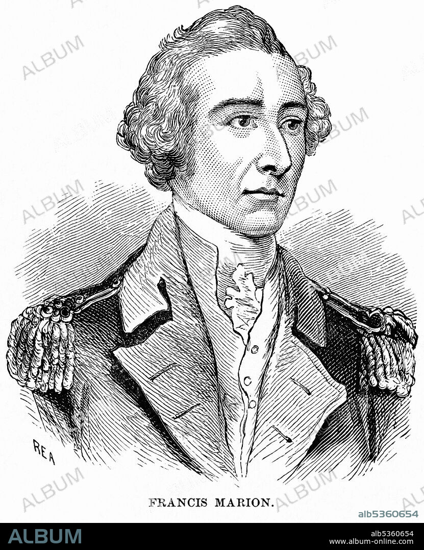 Francis Marion, Illustration, Ridpath's History of the World, Volume III, by John Clark Ridpath, LL. D., Merrill & Baker Publishers, New York, 1897.