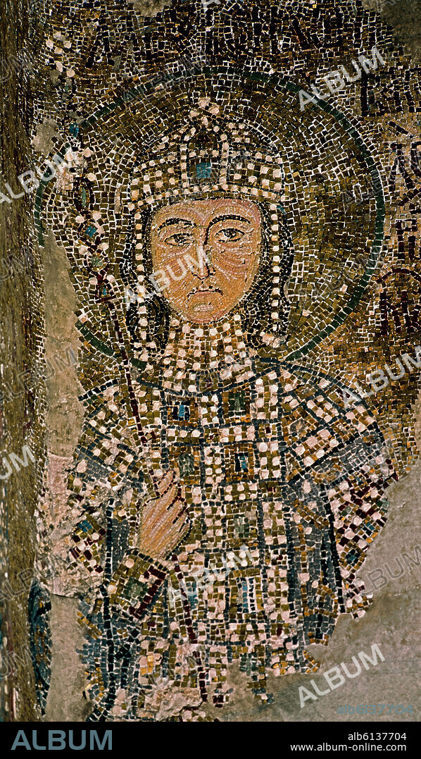 ALEJO I COMNENO (1048-1118) EMPERADOR BIZANTINO ENTRE LOS AÑOS 1081 AL 1118 - MOSAICO EN LA TRIBUNA MERIDIONAL - 1122.