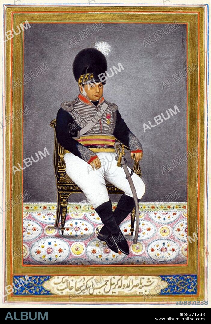 Colonel James Skinner CB (1778 4 December 1841) was an Anglo-Indian military adventurer in India, who became known as Sikandar Sahib later in life, and is best known for two cavalry regiments he raised for the British, later known as 1st Skinner's Horse and 3rd Skinner's Horse (formerly 2nd Skinner's Horse) at Hansi in 1803, which still form a part of the Indian Army.<br/><br/>. The son of Hercules Skinner, a Scottish soldier and the daughter of a Rajput landowner, Skinner initially took service with the Marathas. Later he fought for the British. His chief wife was Muslim. He was a fluent writer in Persian, the court and intellectual language of India in his day, and wrote several books in Persian, including 'Kitab-i tasrih al-aqvam' (History of the Origin and Distinguishing Marks of the Different Castes of India).