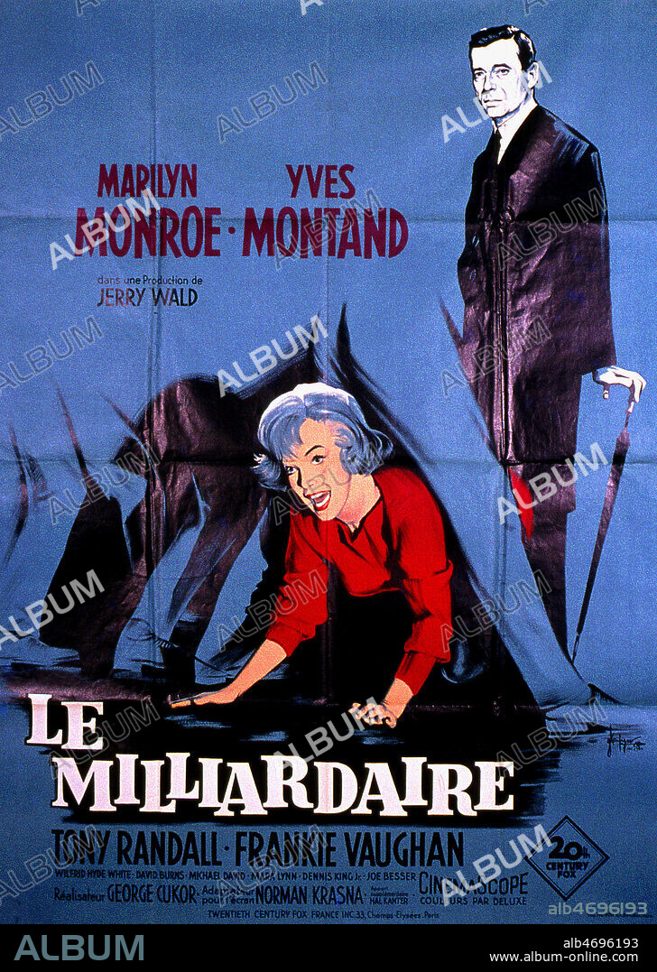 Affiche du film 'Le milliardaire' realise en 1960 par George CUKOR (1899-1983) avec Marilyn MONROE (1926-1962) et Yves MONTAND (1921-1991). Credit : Coll. Perron/KHARBINE-TAPABOR.
