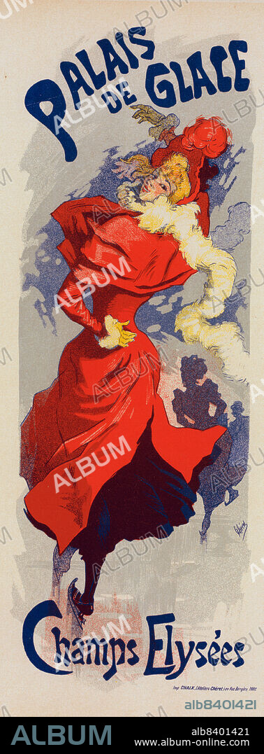 JULES CHéRET. Affiche pour le "Palais de Glace"., c1900. [Publisher: Imprimerie Chaix; Place: Paris].