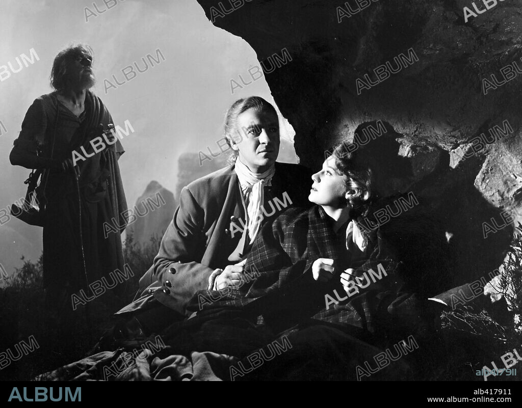 DAVID NIVEN and MARGARET LEIGHTON in BONNIE PRINCE CHARLIE, 1948, directed by ANTHONY KIMMINS. Copyright LONDON FILMS/BRITISH LION.