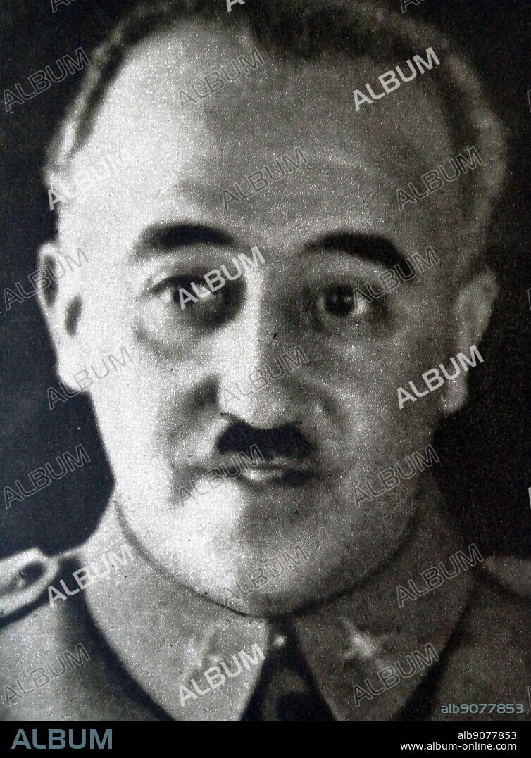 Photographic portrait of Francisco Franco (1892-1975) a Spanish general and the Caudillo of Spain. Dated 20th Century.