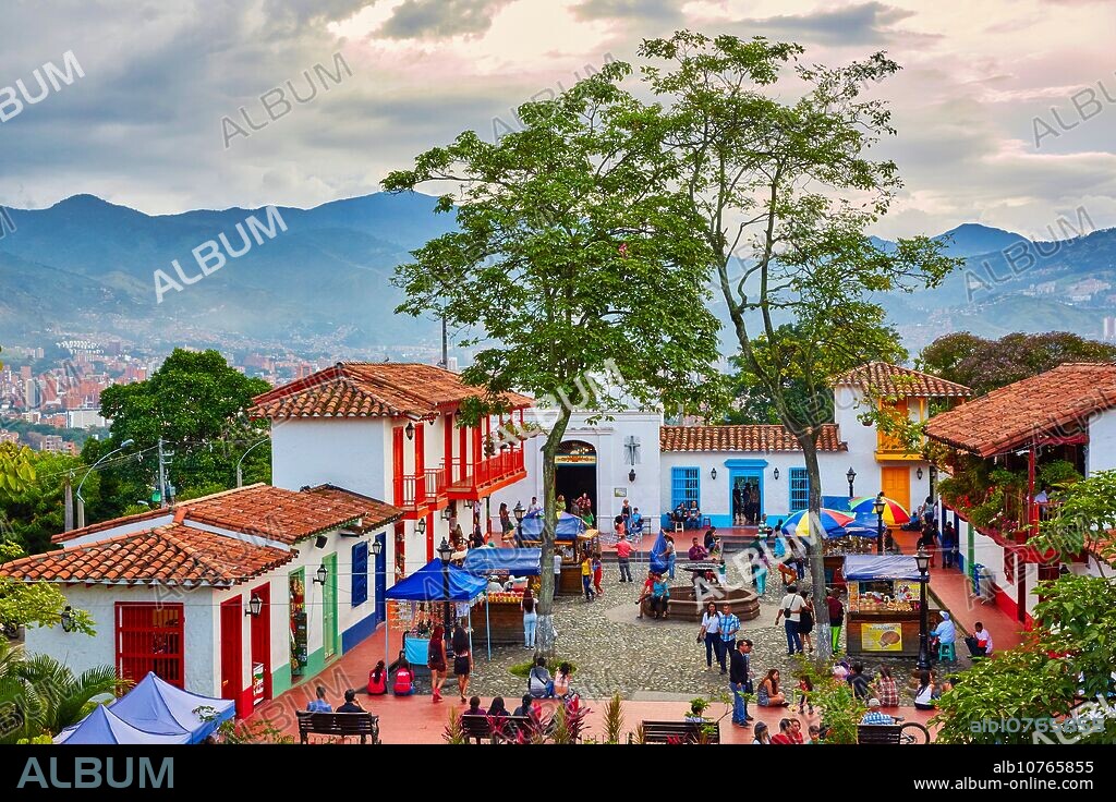 Pueblito Paisa, Cerro Nutibara, Medellin, Antioquia, Colombia, South America.