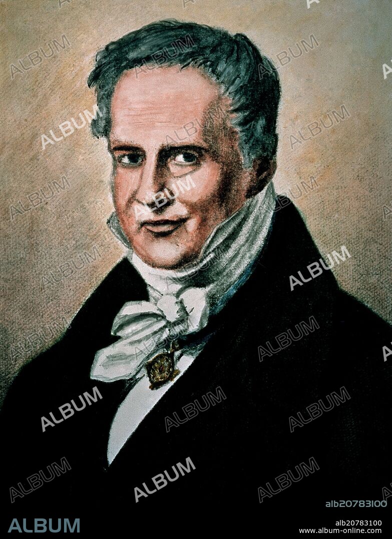ALEXANDER VON HUMBOLDT (1769-1859) GEOGRAFO NATURALISTA Y EXPLORADOR ALEMAN.