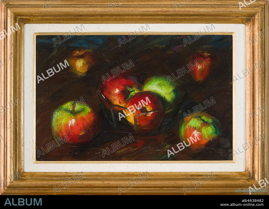 Elpidio Bertoli (1902 - 1982): "Still Life with Apples" (Oil painting on canvas, cm. 45 x 60).