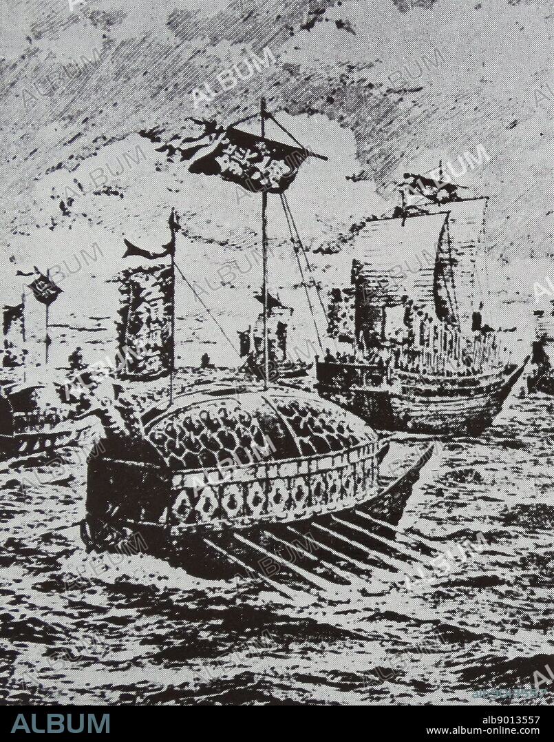 The Japanese invasions of Korea of 1592-1598 or Imjin War involved two separate yet linked invasions: an initial invasion in 1592, a brief truce in 1596, and a second invasion in 1597. In 1591, Admiral Yi Sun Sin had been appointed Left Navy Commander of Cholla Province, charged with protecting Korea's southwest coast. During the first year of the invasion, Admiral Yi engaged in ten successive naval victories that decimated the Japanese navy. Admiral Yi won his ninth victory at the Battle of Pusan-p'o. His fleet of 92 ships, spearheaded by the turtle ship, encountered 470 Japanese vessels and sunk 100 of them while only losing only seven of his own sailors. A few months later, the Korean navy defeated the Japanese fleet at Ungp'o. With this tenth successive naval victory, Admiral Yi was appointed Supreme Naval Commander of the Three Southern Provinces. Source: S. Ford (1997), The Failure of the 16th century Japanese invasions of Korea.