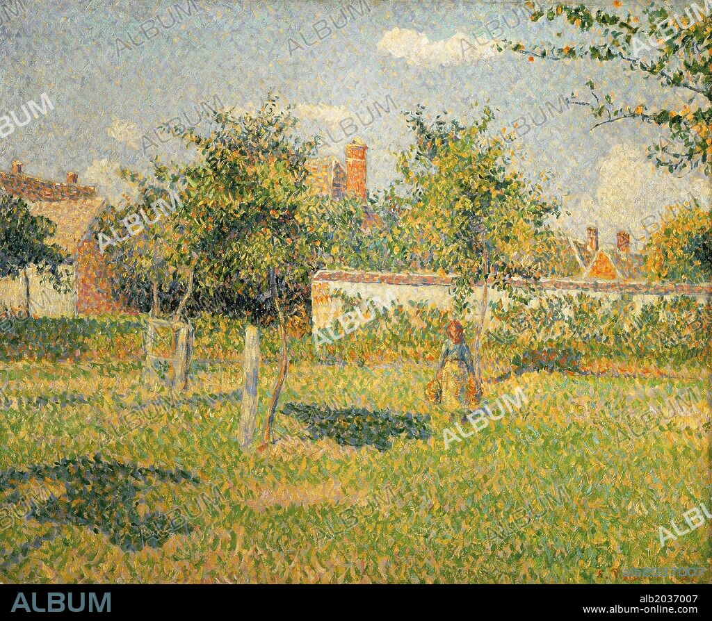Camille Pissarro / 'Woman in the Meadow, Eragny', 1887, Oil on canvas, 54 × 65 cm.