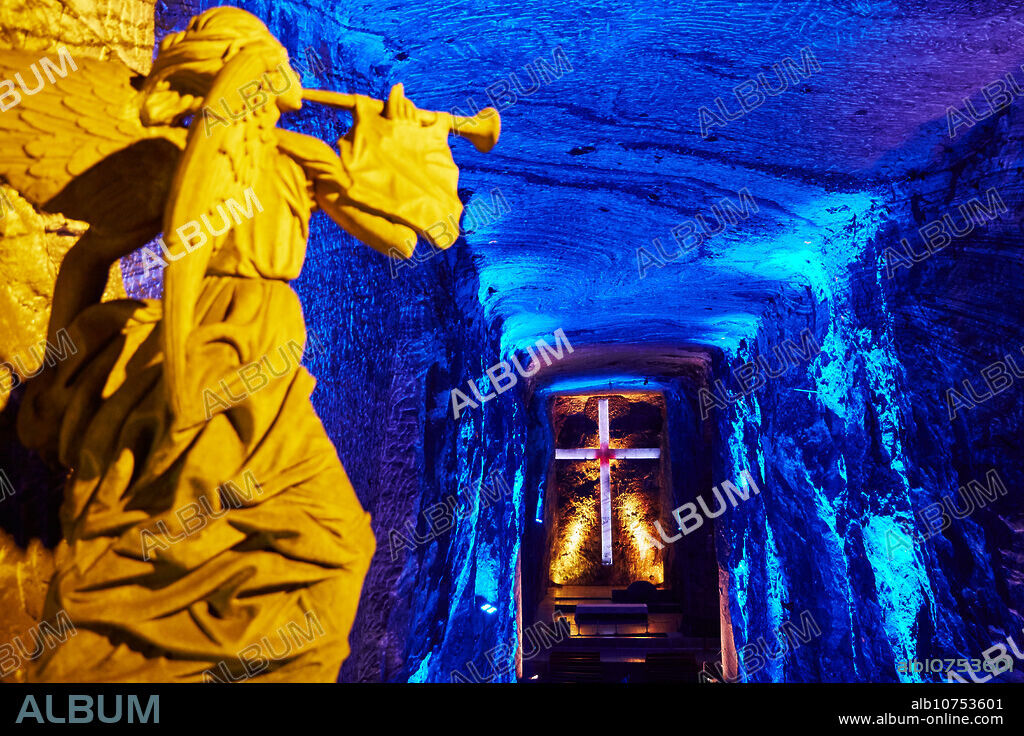 Salt Cathedral of Zipaquira, Cundinamarca, Savannah of Bogota, Colombia, South America.