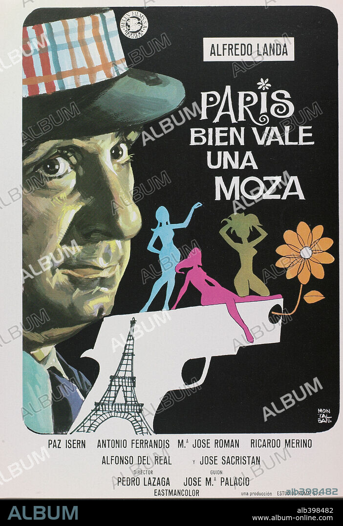 Plakat zu PARIS BIEN VALE UNA MOZA, 1972, unter der Regie von PEDRO LAZAGA.