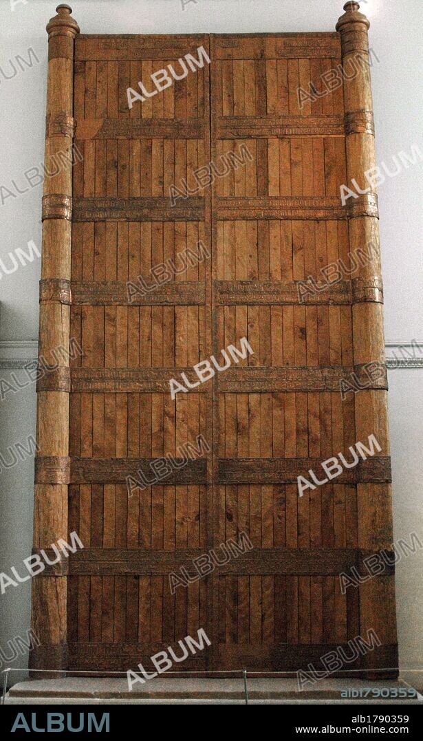 Balawat gates. Reconstruction of the palace gates of Shalmaneser III (858-854 BC). Cedar wood and covered with bronze bands. British Museum. London. United Kingdom.