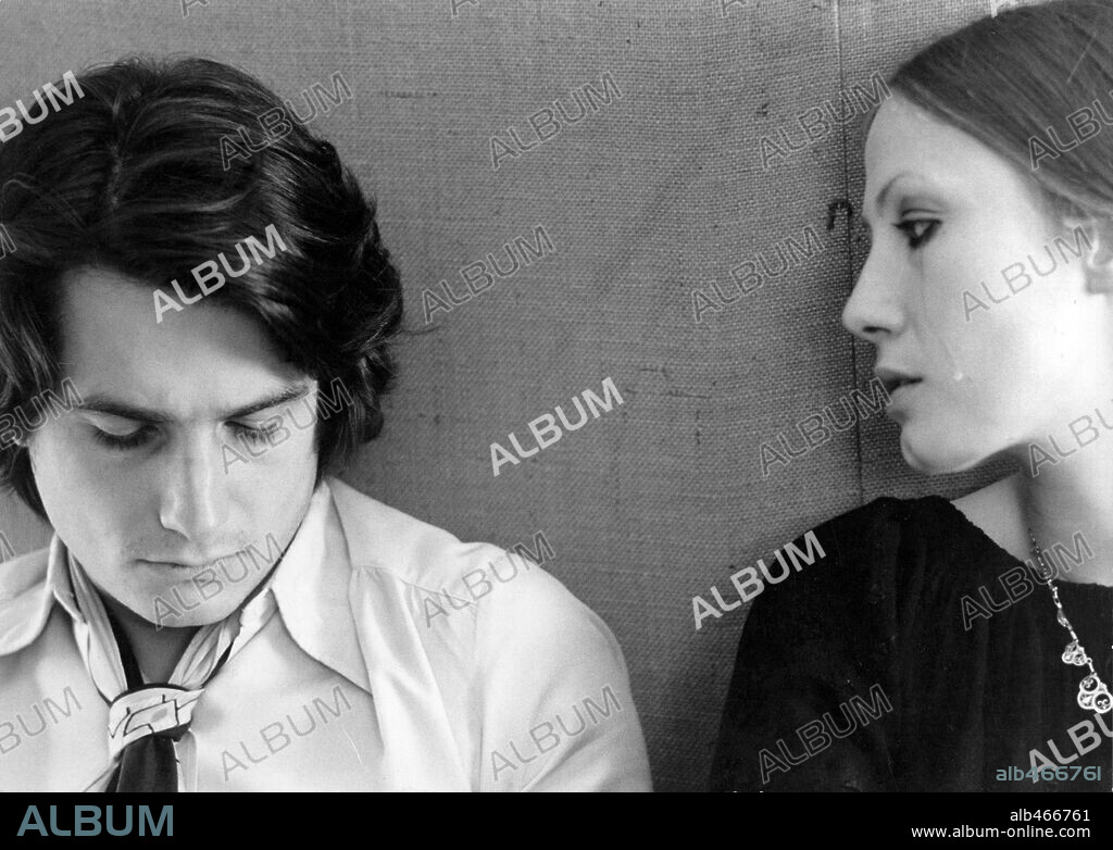 BERNADETTE LAFONT and JEAN-PIERRE LEAUD in THE MOTHER AND THE WHORE, 1973 (LA MAMAN ET LA PUTAIN), directed by JEAN EUSTACHE. Copyright LES FILMS DU LOSANGE/ELITE FILMS/SIMAR FILMS.