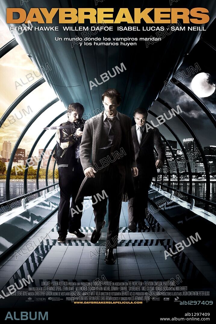Poster de DAYBREAKERS, 2009, dirigida por MICHAEL SPIERIG y PETER SPIERIG. Copyright LIONSGATE.