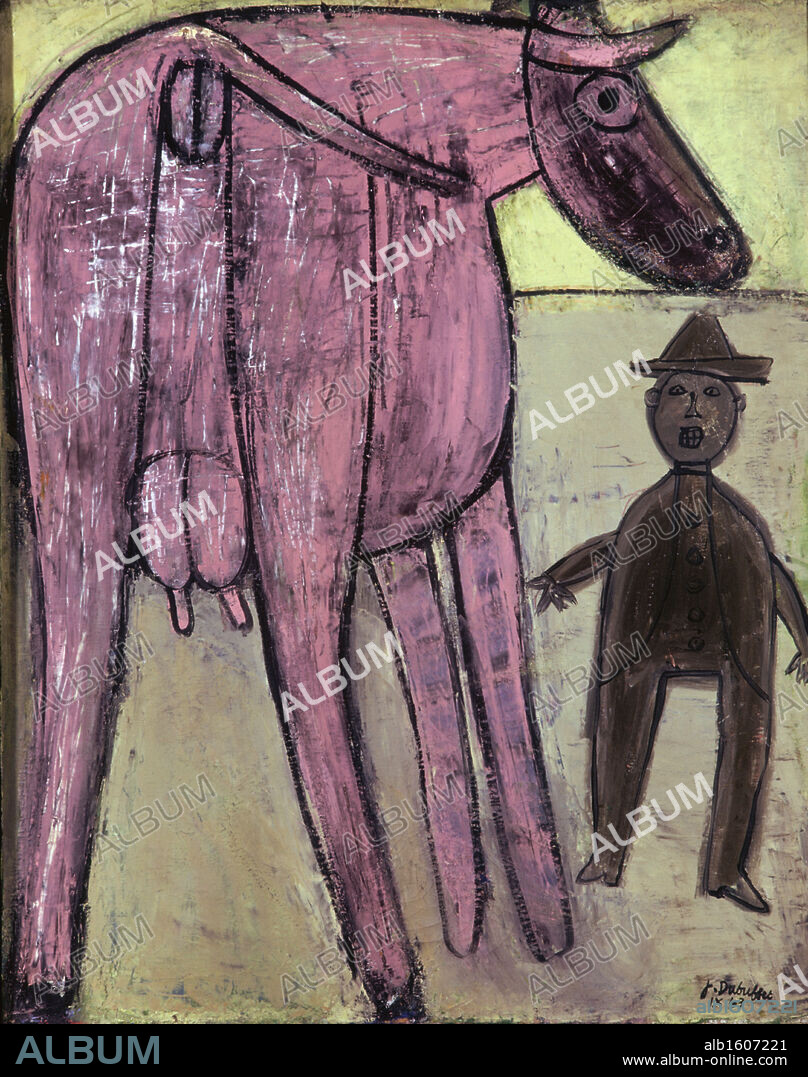 Vache et Leveur by Jean Dubuffet, 1943, 1901-1985, Private Collection.