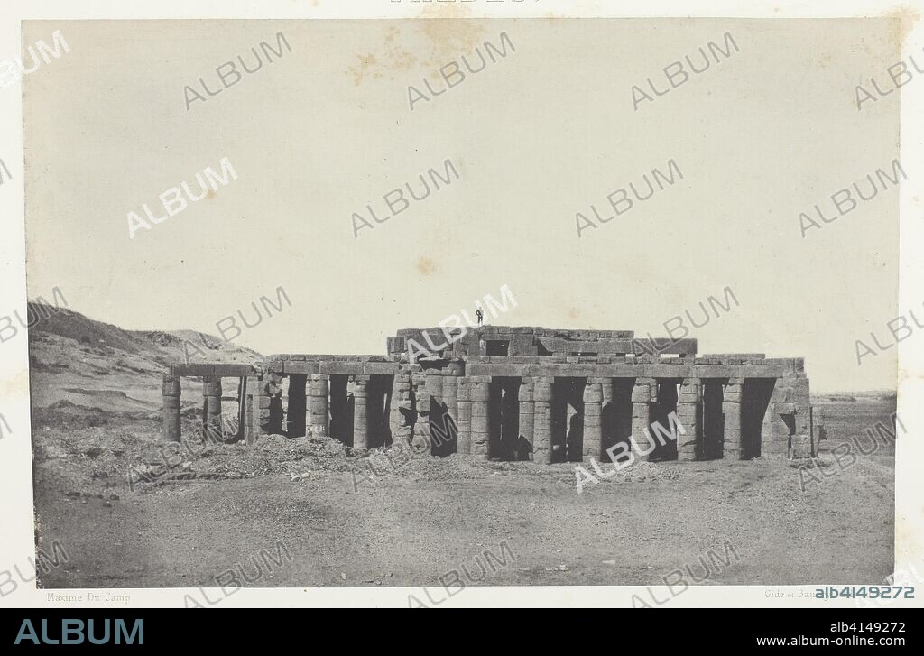 Gournah, Tombeau d'Osymandias; Thèbes. Maxime Du Camp; French, 1822-1894. Date: 1849-1851. Dimensions: 14.9 × 22.7 cm (image/paper); 30 × 42.9 cm (album page). Salted paper print, plate 58 from the album "Egypte, Nubie, Palestine et Syrie" (1852). Origin: France.
