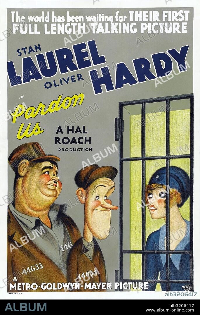 Poster of JAILBIRDS, 1931 (PARDON US), directed by JAMES PARROTT. Copyright METRO GOLDWYN MAYER.