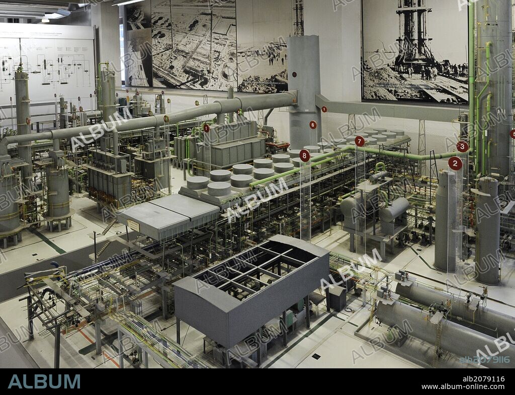 Model of a Mobil Oil AG refinery at Wilhelmshaven, North Germany. Museum of Science and Technology. Munich. Germany.