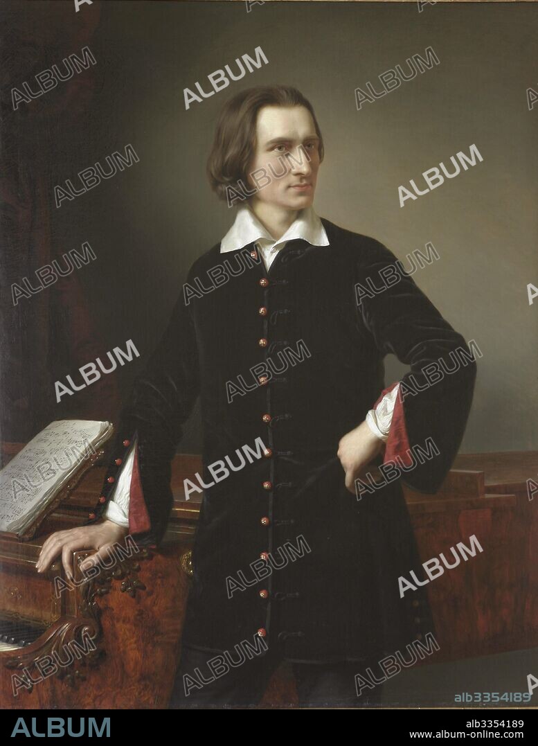 MIKLOS BARABAS. Portrait of Franz Liszt (1811-1886).