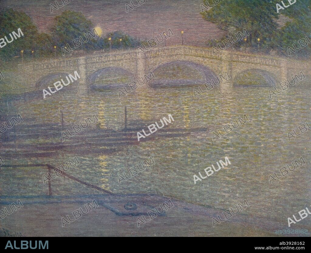 'Richmond Bridge, Surrey', 1932, (c1932). Painting held at the Ferens Art Gallery, Kingston upon Hull. From Modern Art by Charles Marriott & Tis & Tis. [Colour Ltd., London, 1909].