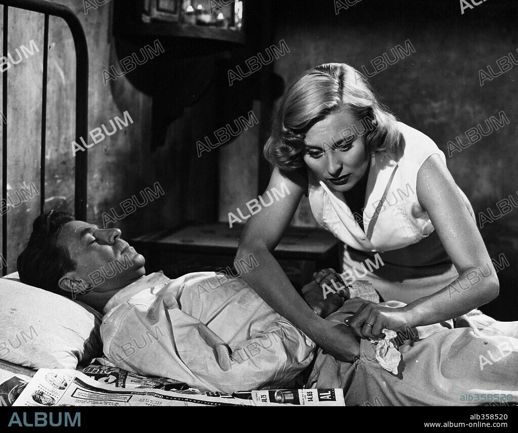 GERARD PHILIPE et MICHELE MORGAN dans LES ORGUEILLEUX, 1953, réalisé par YVES ALLEGRET.