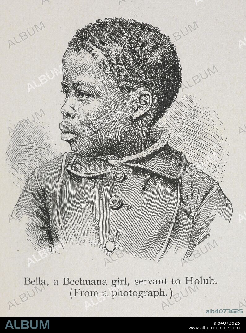 FRIEDRICH RATZELL. Bella, a Bechuana girl, servant to Holub. The history of mankind / Trans from the second German edited by A. J. Butler. v. 3, 1898. [S.l.] : Macmillan, 1896-1898. Source: 572*3343* vol II, f.316 detail. Language: English.