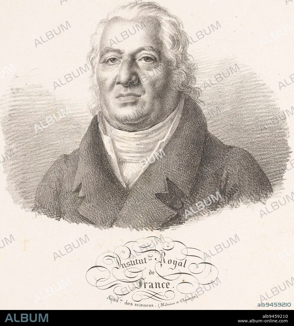 Portrait of the surgeon Pierre-François Percy, Julien-Léopold Boilly, 1821, print maker: Julien-Léopold Boilly, (mentioned on object), publisher: Antoine François Piéri-Bénard, Paris, 1821, paper, h 359 mm × w 278 mm.