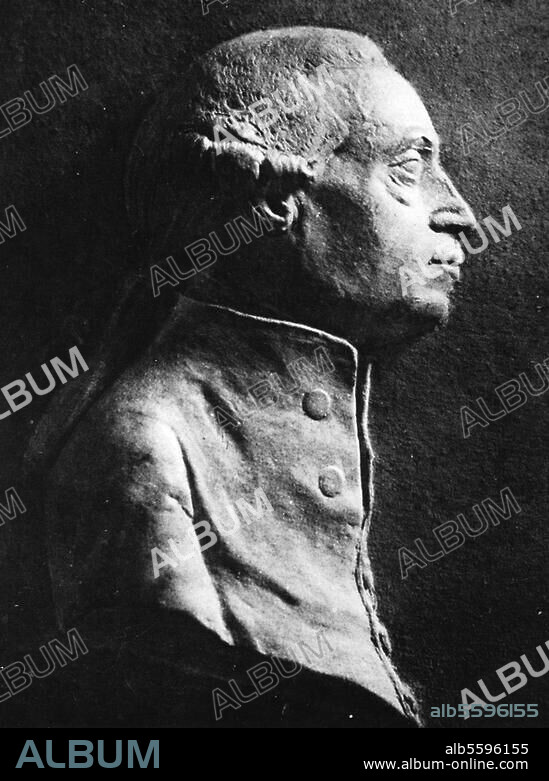 Kant, Emmanuel ; philosophe allemand . Königsberg 22.4.1724 - id. 12.2.1804. Portrait de profil. Plaquette de Paul Heinrich Collin, 1782.