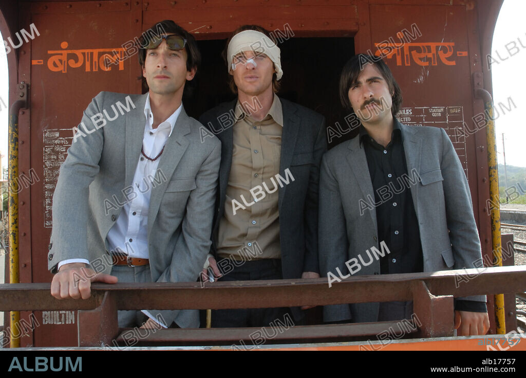 ADRIEN BRODY, JASON SCHWARTZMAN y OWEN WILSON en VIAJE A DARJEELING, 2007 (THE DARJEELING LIMITED), dirigida por WES ANDERSON. Copyright AMERICAN EMPIRICAL PICTURES.