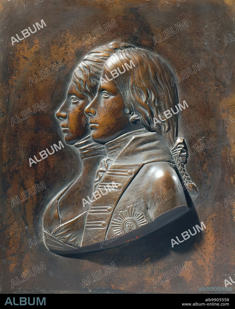 JOHANN GOTTFRIED SCHADOW. Friedrich Wilhelm III as crown prince with wife Luise von Mecklenburg-Strelitz, before 1797.