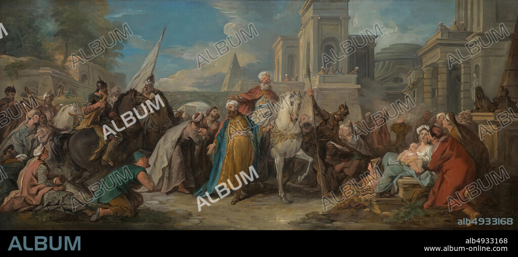 Jean François de Troy, The Triumph of Mordecai, Jean François de Troy (French, Paris 16791752 Rome), ca. 1736, Oil on canvas, 33 5/8 x 59 1/4 in. (86 x 150.2 cm), Paintings.