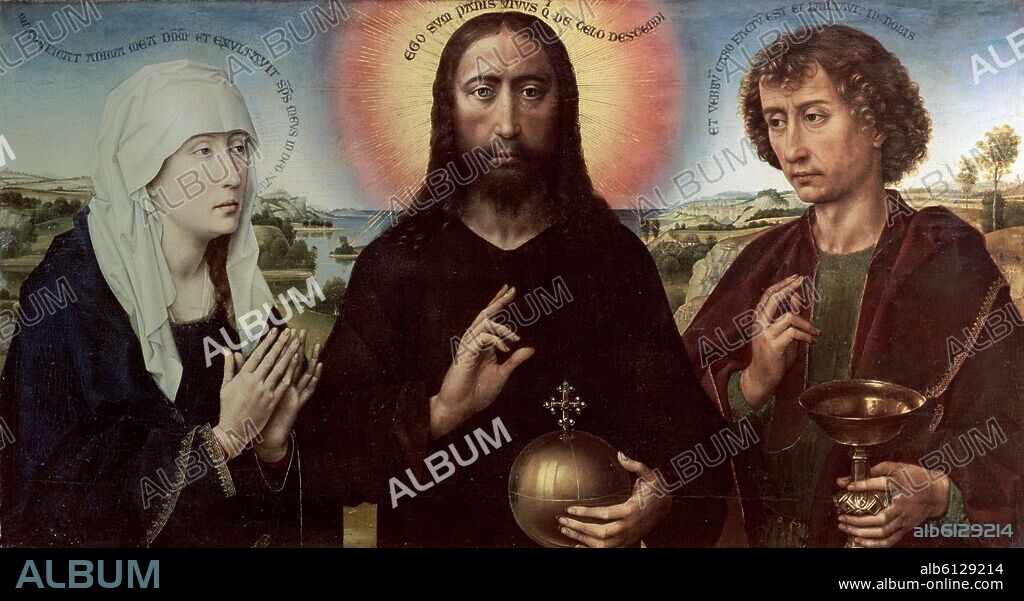 ROGIER VAN DER WEYDEN (1399-1464) ROGIER DE LA PAS. TRIPTICO DE LA FAMILIA BRAQUE-DET-PADRE ETERNO Y DONANTES.