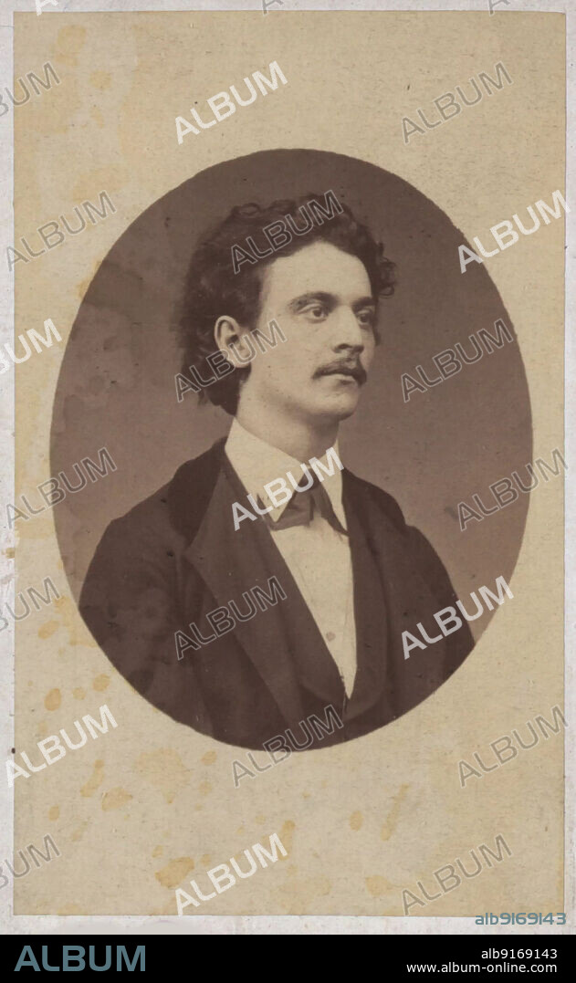 PHOTO STUDIO MAX AUERBACH. Portrait of the cellist and composer David Popper (1843-1913).