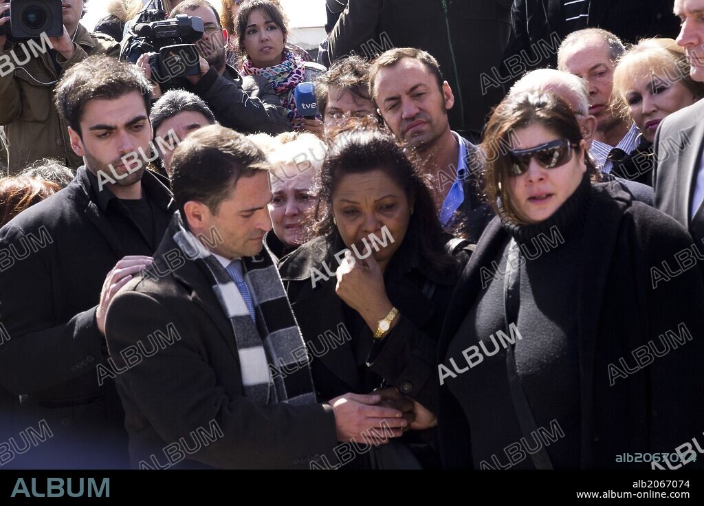 April 9, 2013 - Madrid, Spain - Zeus Tous (L) and Thais Tous (R) attend the funeral for actress Sara Montiel who died aged 85-years-old on April 9, 2013 in Madrid, Spain. 09/04/2013