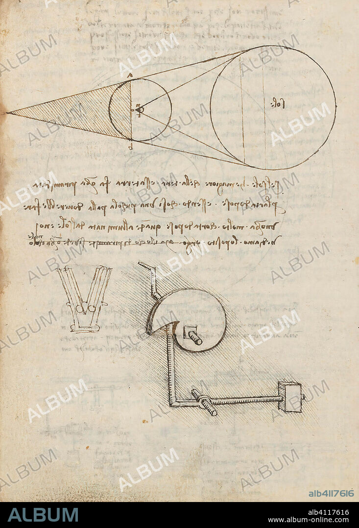 LEONARDO DA VINCI. Folio f 6v. Codex Madrid I (Mss. 8937) "Tratado de