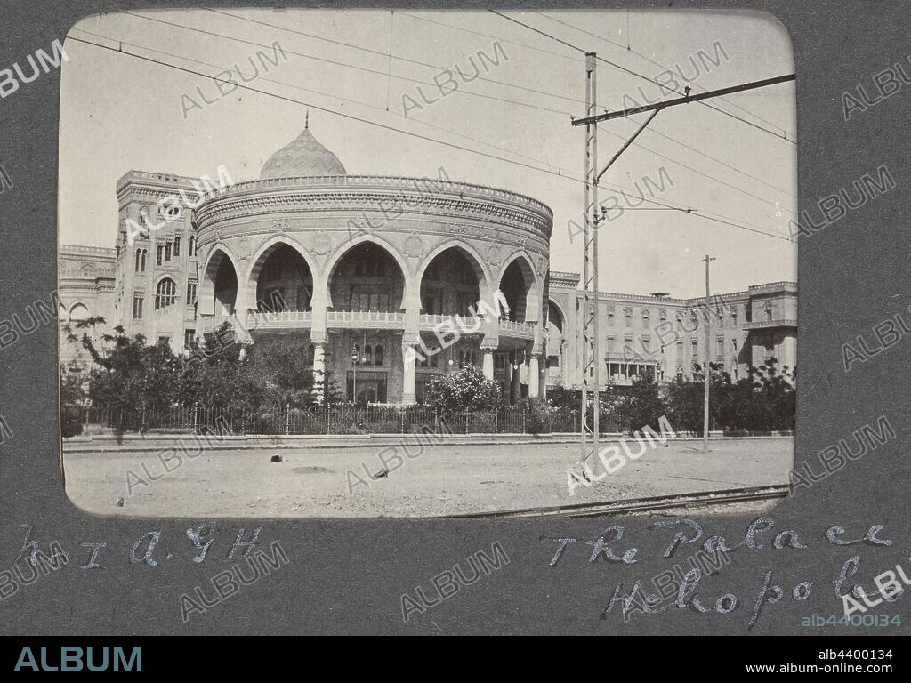 Digital Image - World War I, Heliopolis Palace, Egypt, 1915-1917, Digital image of a photograph from an album compiled by Sister Selina Lily (Lil) Mackenzie, documenting life as an Australian nurse during World War I. Lil nursed at the 1st Australian General Hospital (AGH) from October 1915 to January 1917. The 1st AGH was located in the Heliopolis Palace Hotel on the north-eastern edge of Cairo.