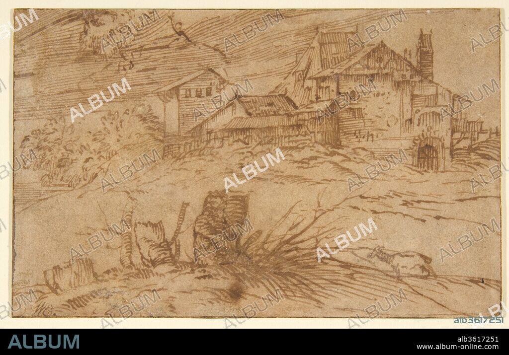 Landscape with a Goat. Artist: Titian (Tiziano Vecellio) (Italian, Pieve di Cadore ca. 1485/90?-1576 Venice). Dimensions: 3 13/16 x 6in. (9.7 x 15.3cm). Date: 1500-1511.
Drawings by Titian are exceedingly rare, and this splendid study is one of the very few sheets that can plausibly be attributed to him. Although it has been trimmed (the fragment at the upper left has been interpreted in various ways but surely represents the lower half of the head of a bearded man), the sketch is a fine example of Titian's powerful and evocative drawing style. The poetic treatment of the landscape reflects the influence of Giorgione; the sheet may therefore date from relatively early in the artist's career, perhaps about 1511.
Acquired by the Museum in 1991, the present sketch is a fairly recent discovery and constitutes an important addition to the small corpus of the artist's known drawings. The sheet is close in style to several others that may be among Titian's earliest extant works: a "Landscape with a Goat" in the Musée du Louvre (Départment des Arts Graphiques, inv. no. 5539) and a sketch in the Gabinetto Disegni e Stampe degli Uffizi which depicts an alpine landscape with an eagle (Inv. no. 937), and a further, more problematic drawing in the same style known in at least four versions, of which the best is the "Alpine Village with two Lovers"at Chatsworth (Inv. no. 749 B). Each of these sheets is drawn in pen and ink, and each represents a pastoral landscape with rustic farm buildings of the kind with which Titian would have been familiar from the countryside surrounding his birthplace at Pieve di Cadore in the foothills of the Alps. In all of the related drawings, closely spaced vertical and horizontal strokes describe the architecture, while more vigorous, curvilinear pen work indicates the features of the landscape.
Scholars concur that these sheets were drawn relatively early in Titian's career, when he was profoundly influenced by Giorgione (ca. 1477/78-1510). The exact date, however, remains controversial. Chiara Moretto Wiel argues that they were executed during the first decade of the sixteenth century (see here 'references': Moretto Wiel 1988 and 1989); Oberhuber and Rearick date them about 1511-12 and Wethey proposes that they were made in 1512-15. Marked similarities between the treatment of the landscape and architecture in the present drawing and in Tizian's frescoes (documented 1510-11) in the Scuola del Santo, Padua as well as in the "Noli me tangere" of about 1512 in the National Gallery, London, suggest that the Metropolitan Museum's sheet may date from much the same period.
The fragmentary sketch at the upper left margin of the drawing represents part of the head of a bearded man. Clearly, the drawing has been trimmed, and it has been suggested - albeit with scant evidence - that this sketch was formerly part of the same sheet as the "Alpine Landscape with an Eagle" in the Uffizi (Moretto Wiel 1988).