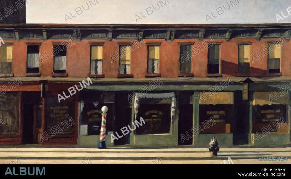 Early Sunday Morning by Edward Hopper, oil on canvas, 1930, 1882-1967, USA, New York City, Whitney Museum of American Art.