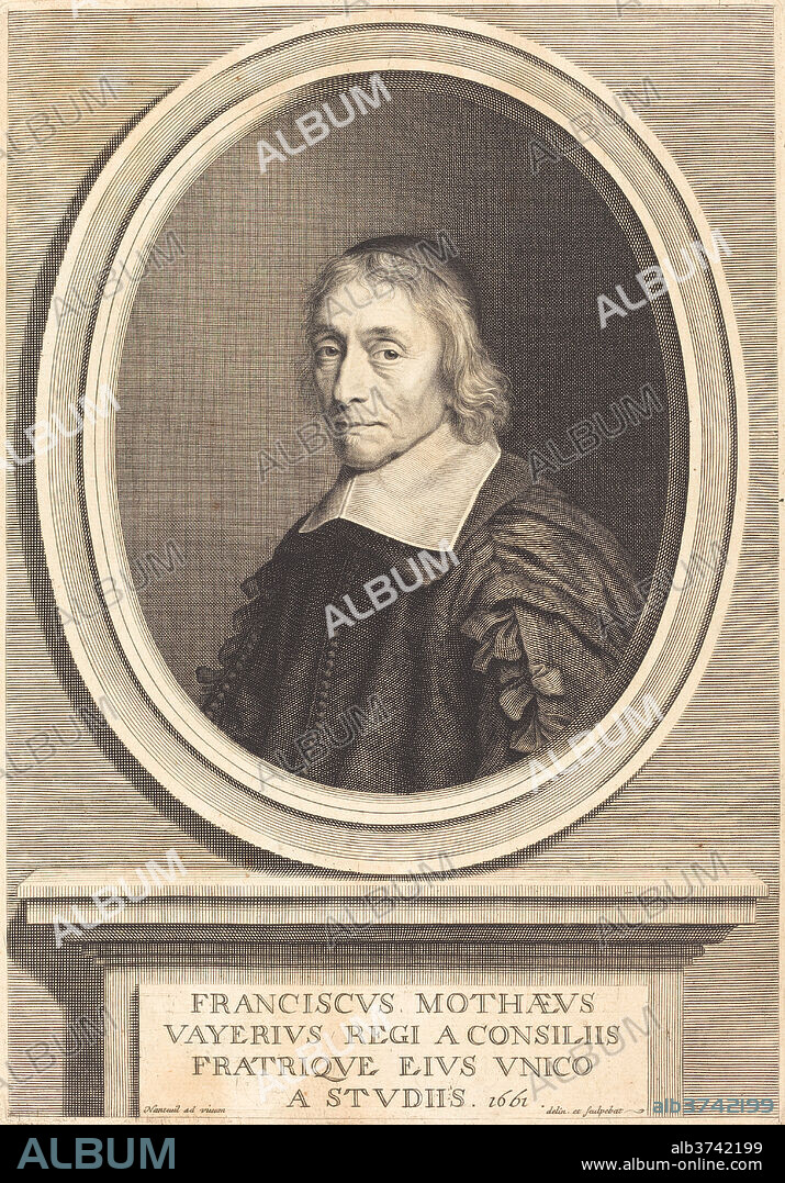 ROBERT NANTEUIL. Francois de la Mothe Le Vayer. Dated: 1661. Medium: engraving.